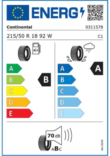 215/50R18 92W Fr Continental ECOCONTACT6Q - Yaz Lastiği 2024 Üretimi ***grupgaraj Güvencesıyle*** fiyatları