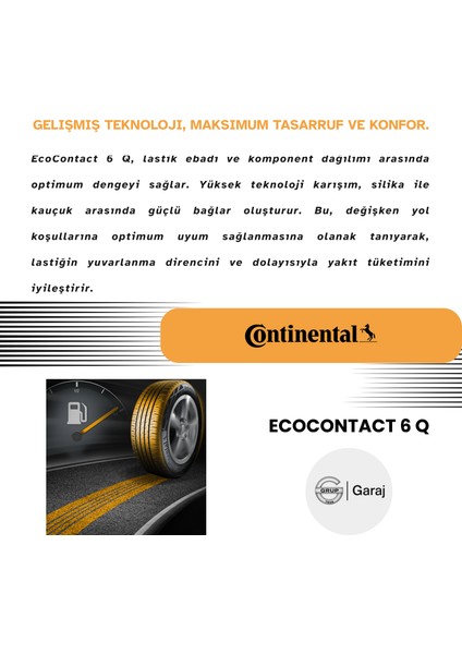 215/50R18 92W Fr Continental ECOCONTACT6Q - Yaz Lastiği 2024 Üretimi ***grupgaraj Güvencesıyle*** modelleri