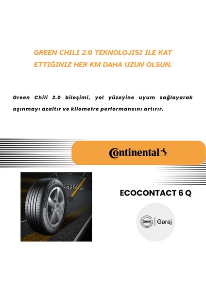215/50R18 92W Fr Continental ECOCONTACT6Q - Yaz Lastiği 2024 Üretimi ***grupgaraj Güvencesıyle*** indirimleri