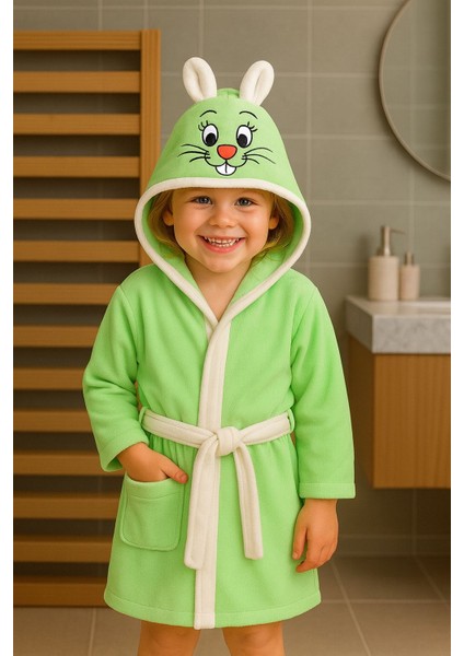 Softkids Pamuklu Kapşunu Desenli Çocuk Bornozu fiyatları