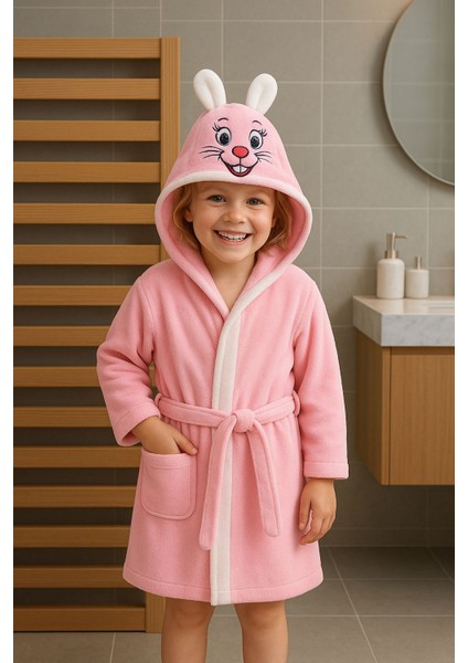 Softkids Pamuklu Kapşunu Desenli Çocuk Bornozu fiyatları