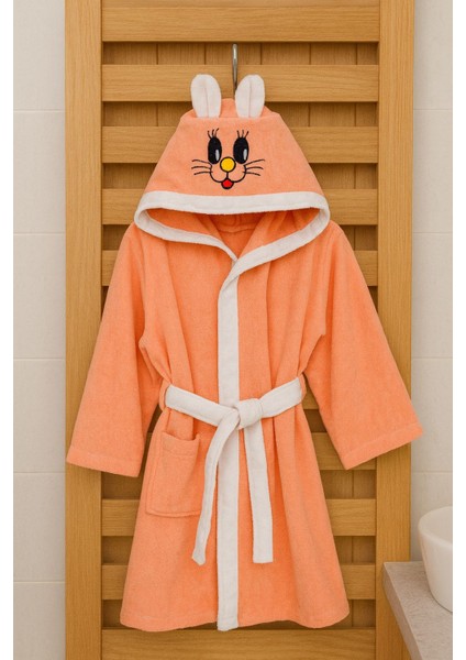 Softkids Pamuklu Kapşunu Desenli Çocuk Bornozu modelleri