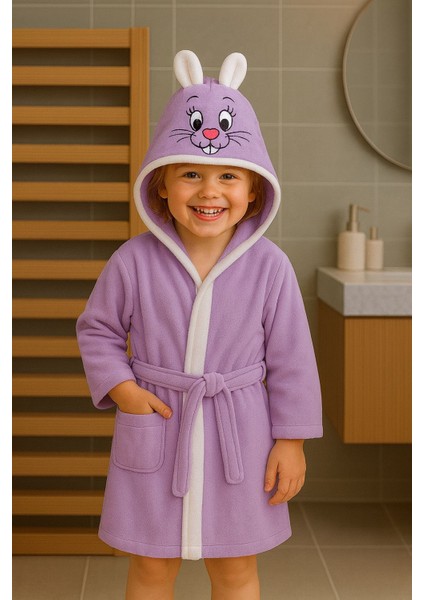 Softkids Pamuklu Kapşunu Desenli Çocuk Bornozu fiyatları