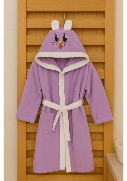 Softkids Pamuklu Kapşunu Desenli Çocuk Bornozu modelleri