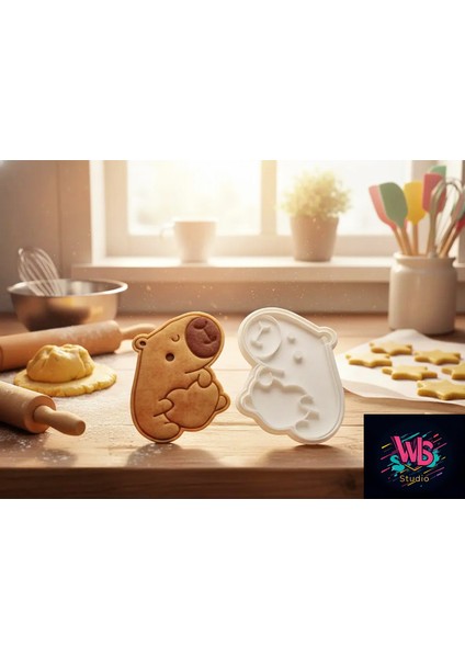 Kapibara Kurabiye Kalıbı ve Şeker Hamuru Şekillendirici