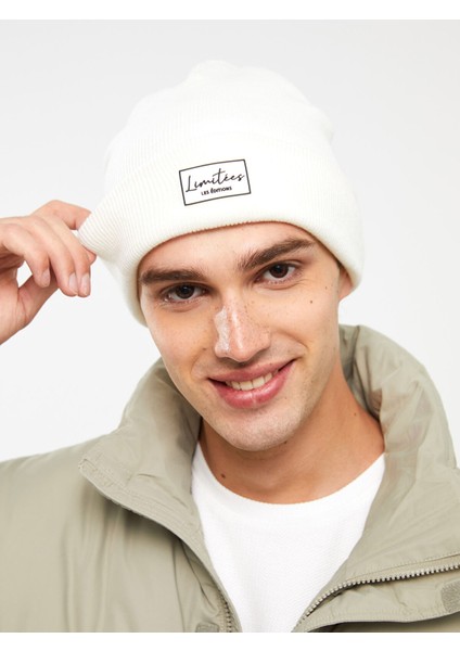 Yeni Sezon Etiket Baskılı Erkek Triko Bere fiyatları