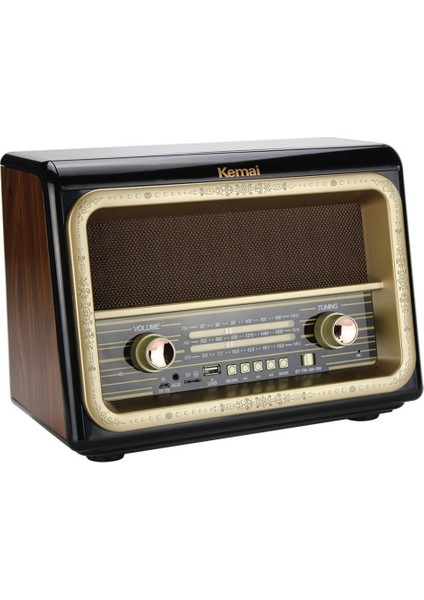 Kemai MD-1911BT Şarjlı Nostaljik Bluetooth Fm Radyo USB Sd Mp3