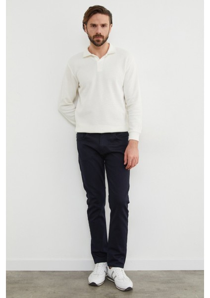 Fermuarlı Slim Fit Jean