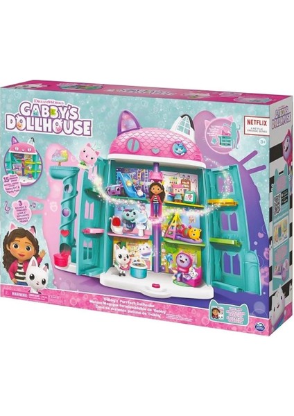 70742 Gabbys Dollhouse Festival Evi Eğlenceli Müzikli Oyun Seti 63 cm -Spinmaster