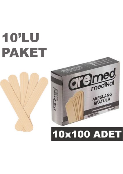 Abeslang (Spatula) 100'LÜ 10 Paket