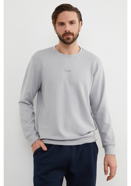 Basic Bisiklet Yaka Modal Kumaş Sweatshirt modelleri