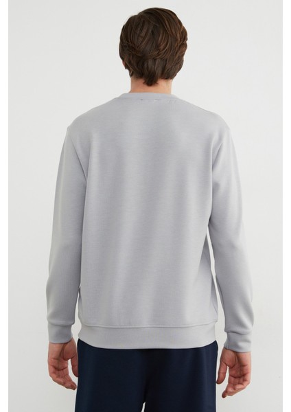 Basic Bisiklet Yaka Modal Kumaş Sweatshirt