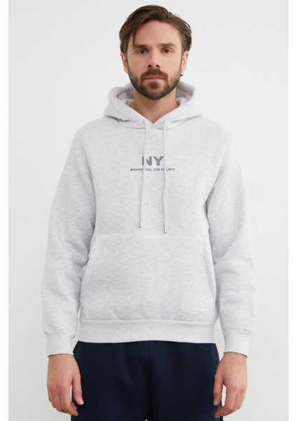 3 Iplik Ny Baskılı Kapüşonlu Sweatshirt fiyatları