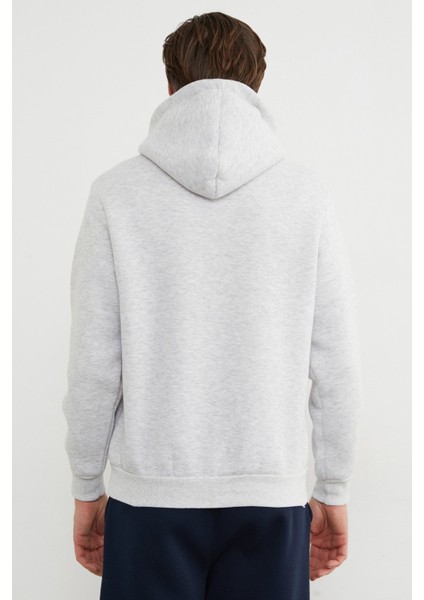 3 Iplik Ny Baskılı Kapüşonlu Sweatshirt