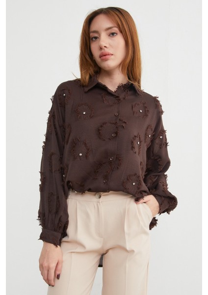 Taş Işlemeli Püsküllü Salaş Gömlek fiyatları