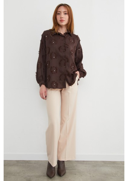 Taş Işlemeli Püsküllü Salaş Gömlek indirimleri