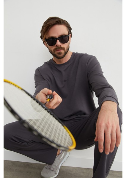 Basic Bisiklet Yaka Modal Kumaş Sweatshirt modelleri