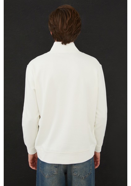 Fitilli Yarım Fermuarlı Sweatshirt modelleri