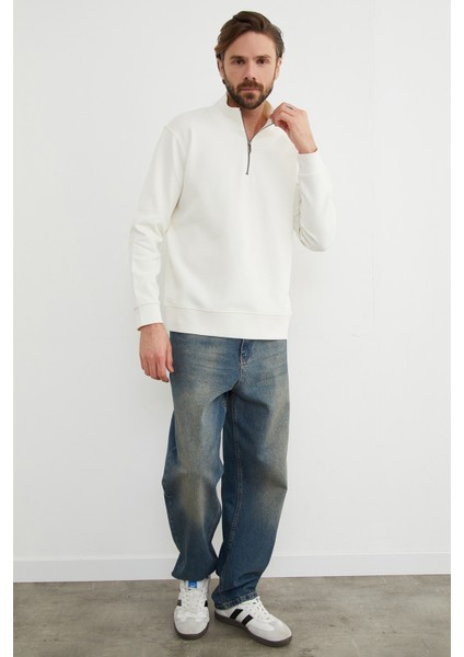 Fitilli Yarım Fermuarlı Sweatshirt indirimleri