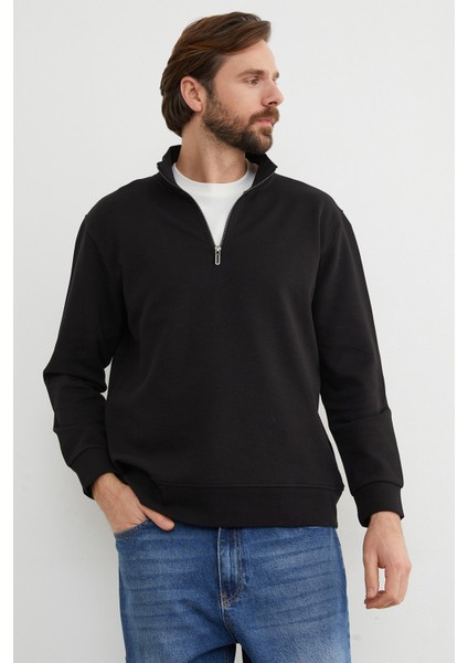 Fitilli Yarım Fermuarlı Sweatshirt fiyatları