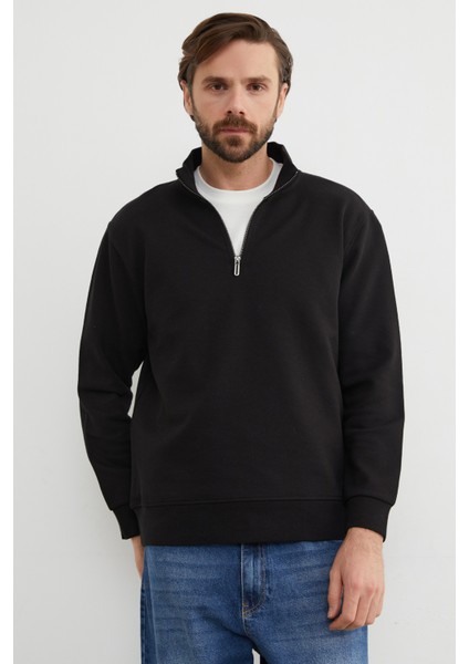Fitilli Yarım Fermuarlı Sweatshirt fırsatları