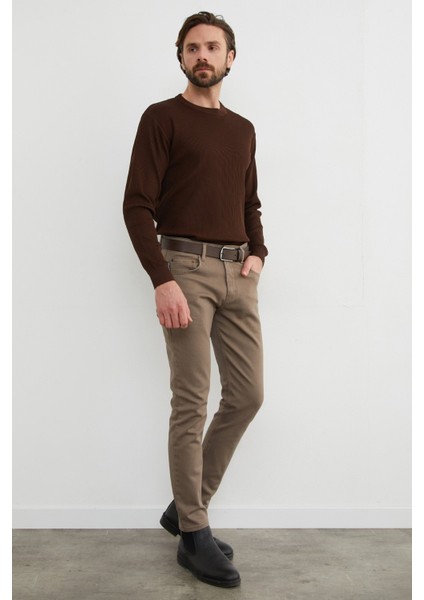 Fermuarlı Slim Fit Jean