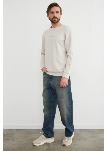 Basic Bisiklet Yaka Modal Kumaş Sweatshirt fiyatları