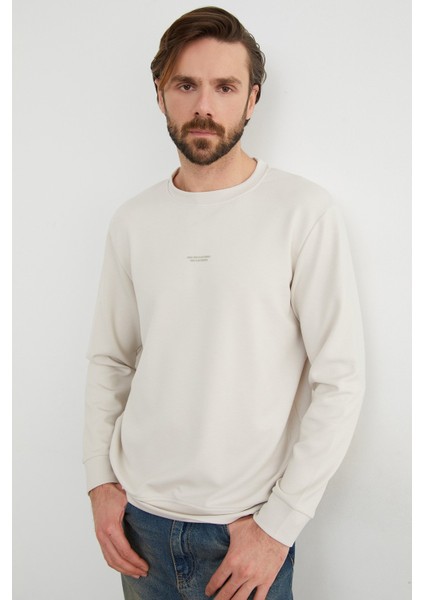 Basic Bisiklet Yaka Modal Kumaş Sweatshirt fırsatları