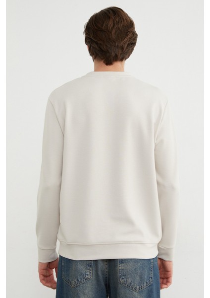 Basic Bisiklet Yaka Modal Kumaş Sweatshirt