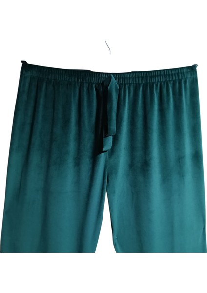 Kadın Bayan Fransız Kadife Battal Büyük Beden Bel ve Paçalar Lastikli Cepsiz Eşofman Altı Pantolon Pijama Altı Tayt indirimleri