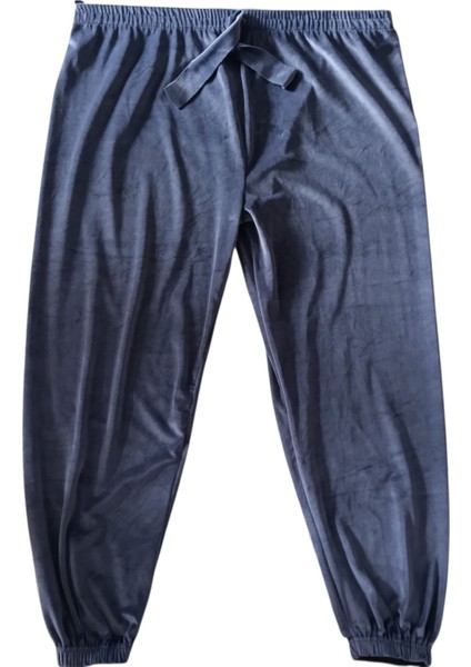 Kadın Bayan Fransız Kadife Battal Büyük Beden Bel ve Paçalar Lastikli Cepsiz Eşofman Altı Pantolon Pijama Altı Tayt modelleri