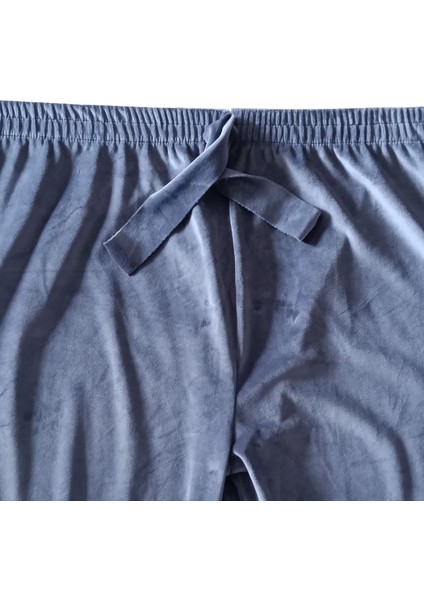 Kadın Bayan Fransız Kadife Battal Büyük Beden Bel ve Paçalar Lastikli Cepsiz Eşofman Altı Pantolon Pijama Altı Tayt fırsatları