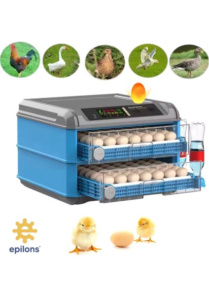 Tam Otomatik 128 Yumurta Kapasiteli Kuluçka Makinesi - Civciv Kaz Hindi Ördek Yetiştiriciliği Wifi Kamera Hediyeli fiyatları