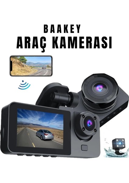 Üç Kameralı Wi‑fi Araç Içi Kamera – Gps Takip & G-Sensor Özellikli Güvenlik Çözümü fırsatları