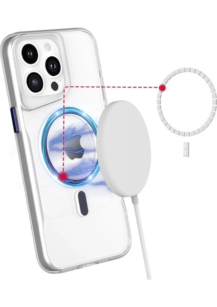 iPhone 15 Pro Max Kılıf Pc Poso Magsafe Kapak - Şeffaf fiyatları