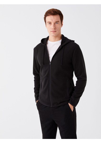 Yeni Sezon Kapüşonlu Uzun Kollu Erkek Polar Hırka