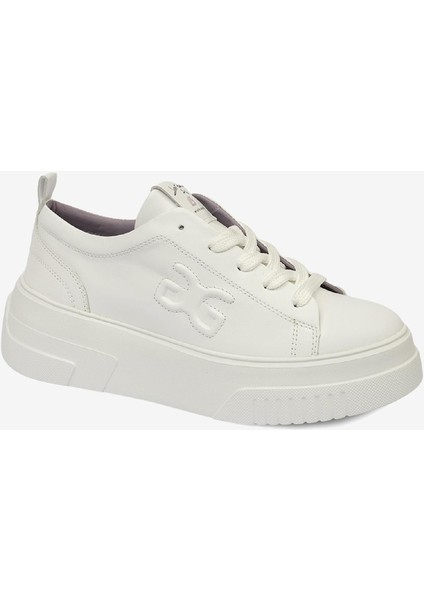 Kadın Beyaz Hakiki Deri Sneaker Ayakkabı 4Y2SA33710