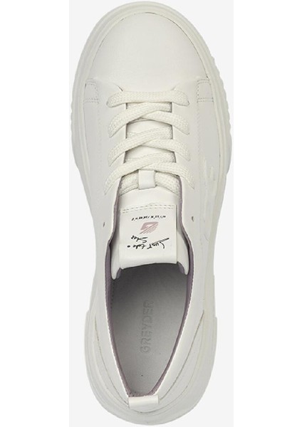 Kadın Beyaz Hakiki Deri Sneaker Ayakkabı 4Y2SA33710