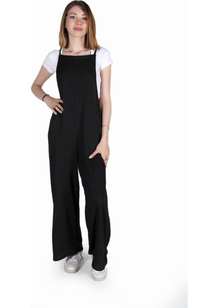 Günlük Askılı Bol Kesim Yazlık Kadın Tulum