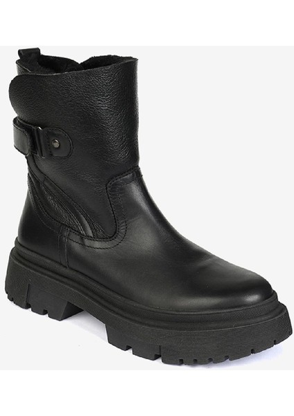 Kadın Siyah Hakiki Deri Military Bot 3K2TB72173 indirimleri
