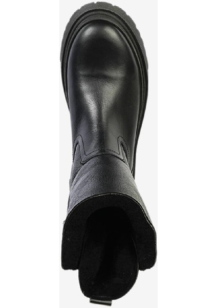 Kadın Siyah Hakiki Deri Military Bot 3K2TB72173