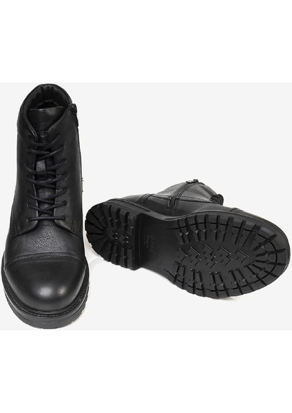 Erkek Siyah Hakiki Deri Casual Bot 3K1YB16180