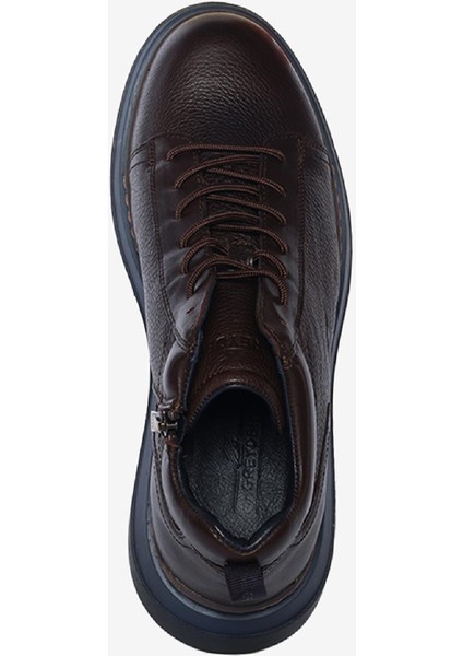 Erkek Kahverengi Hakiki Deri Sneaker Bot 4K1SB16212