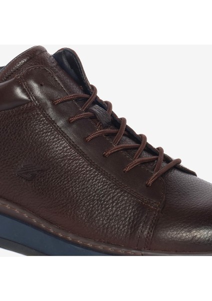 Erkek Kahverengi Hakiki Deri Sneaker Bot 4K1SB16212
