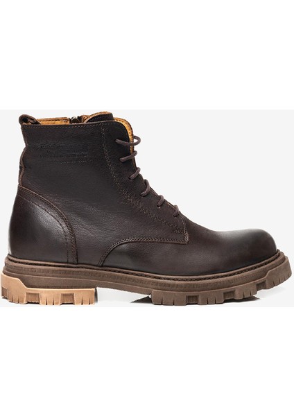 Erkek kahverengi Hakiki Deri Military Bot 3K1UB16300 indirimleri