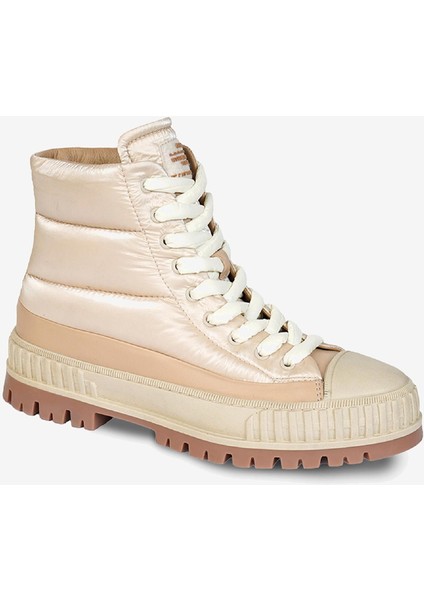 Kadın Ekru Hakiki Deri Sneaker Bot 3K2SB33010