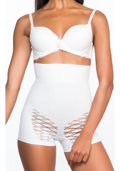 Beyaz Mı Emay 2064 Popo Açık Fantezi Boxer Korse