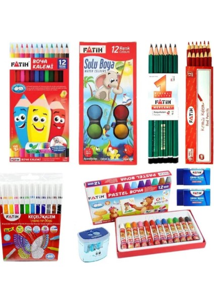 Okul Kırtasiye-Boya Seti-10 Parça-