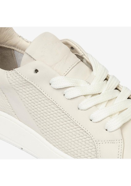 Kadın Kirli Beyaz Hakiki Deri Sneaker Ayakkabı 4Y2SA33600 indirimleri