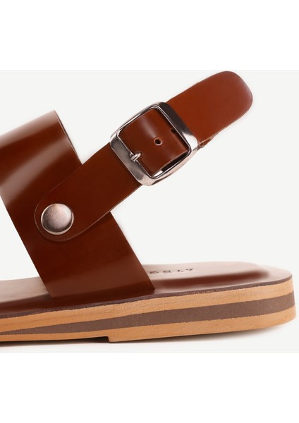 Tek Bantlı Deri Sandalet